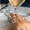 Affinity 3 Link Diamond and Pink Sapphire Ring
