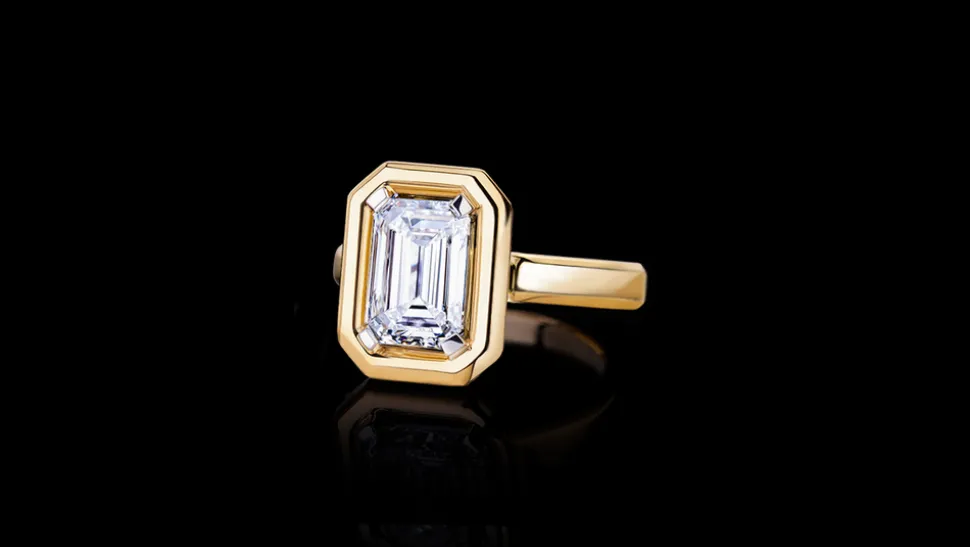 Athena Engagement Ring | 2.01ct Emerald Diamond