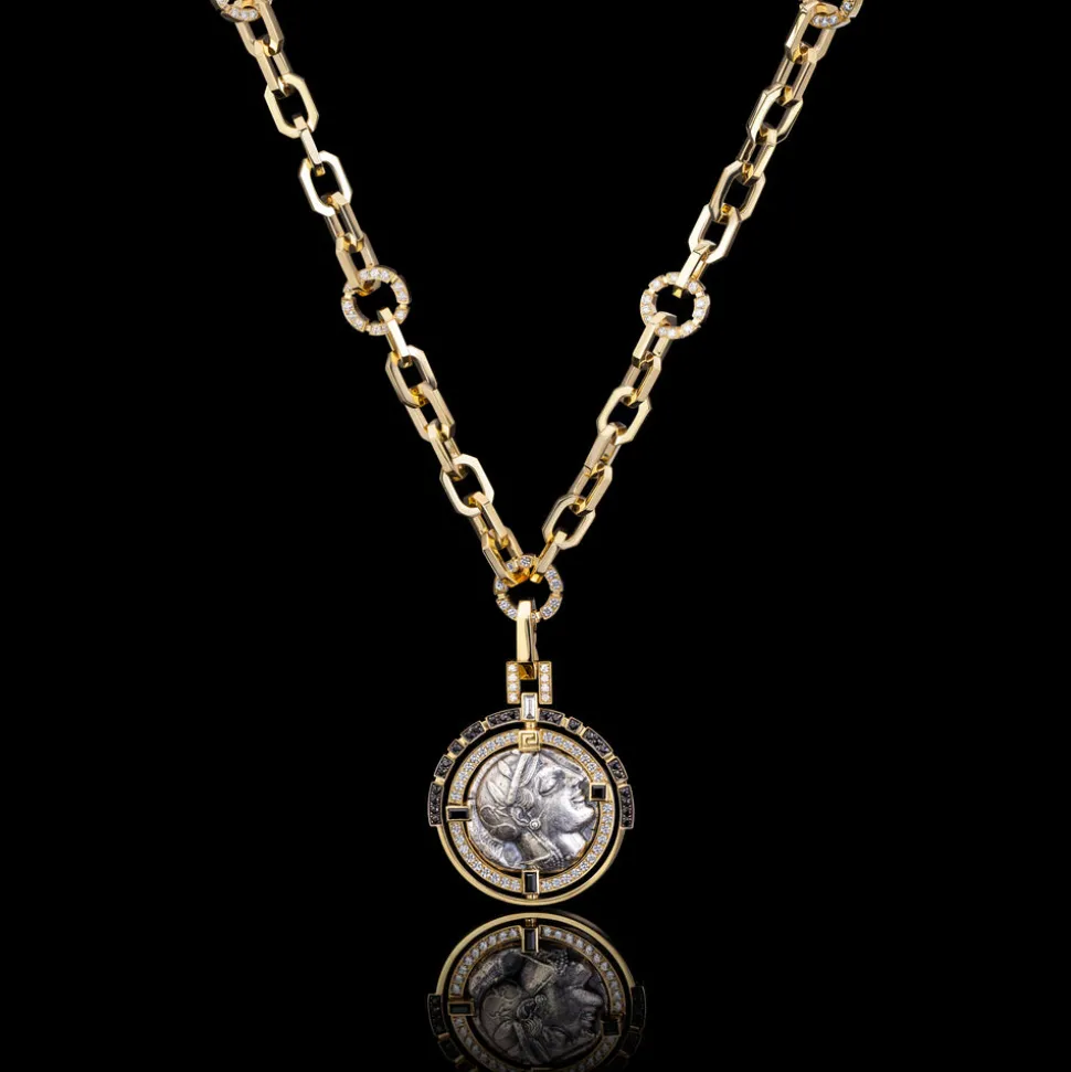 Athena Necklace with Ancient coin