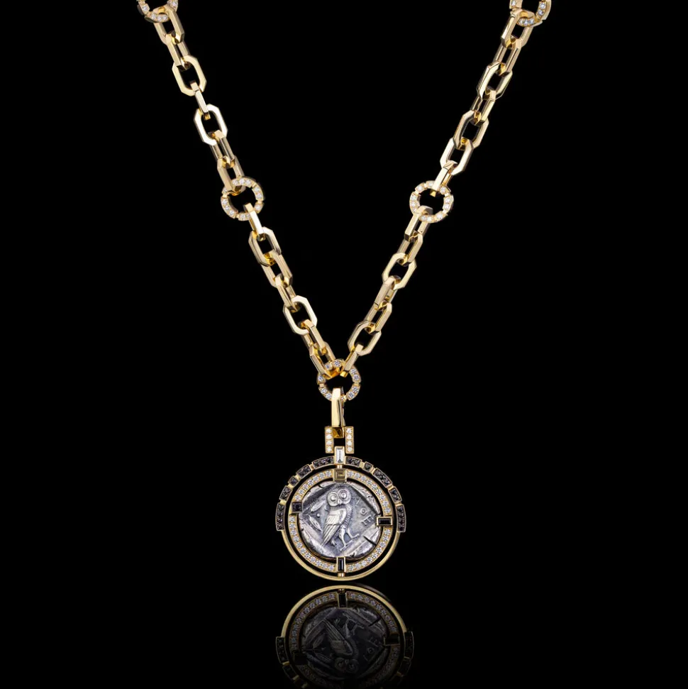 Athena Necklace with Ancient coin
