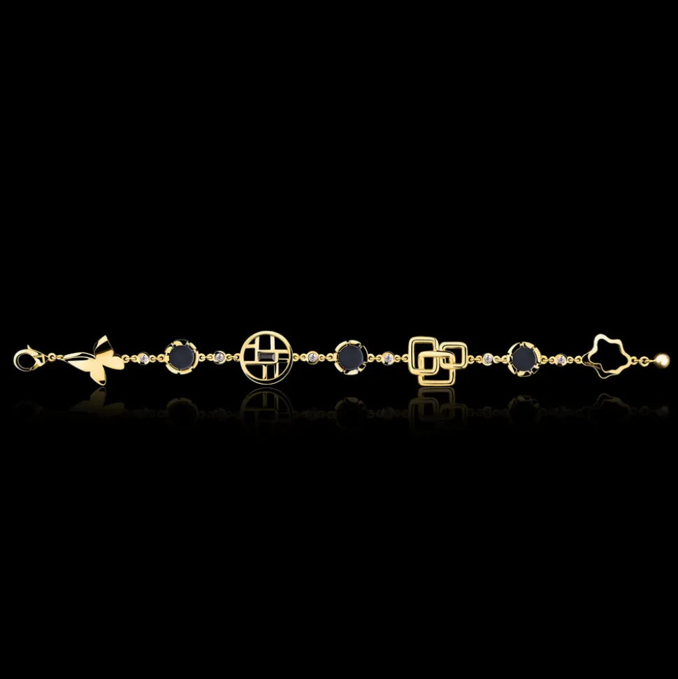 Canturi Signature Diamond and Onyx Bracelet