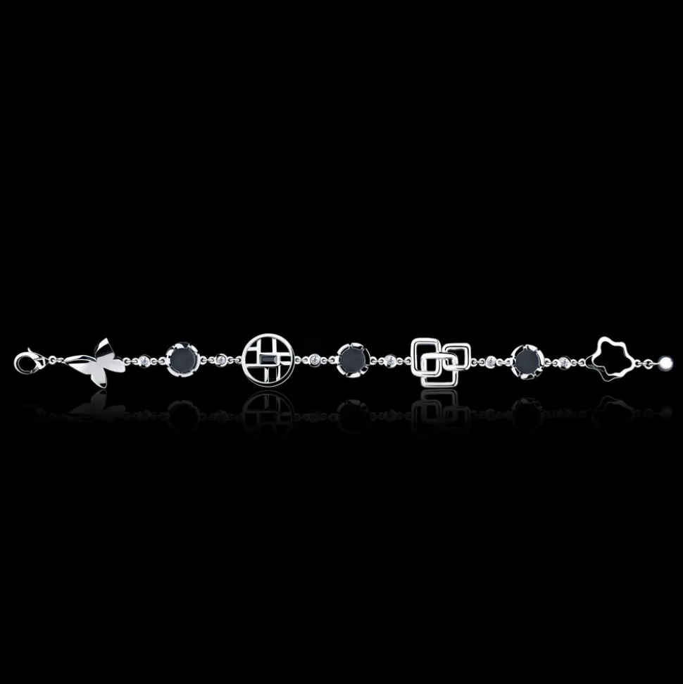 Canturi Signature Diamond and Onyx Bracelet