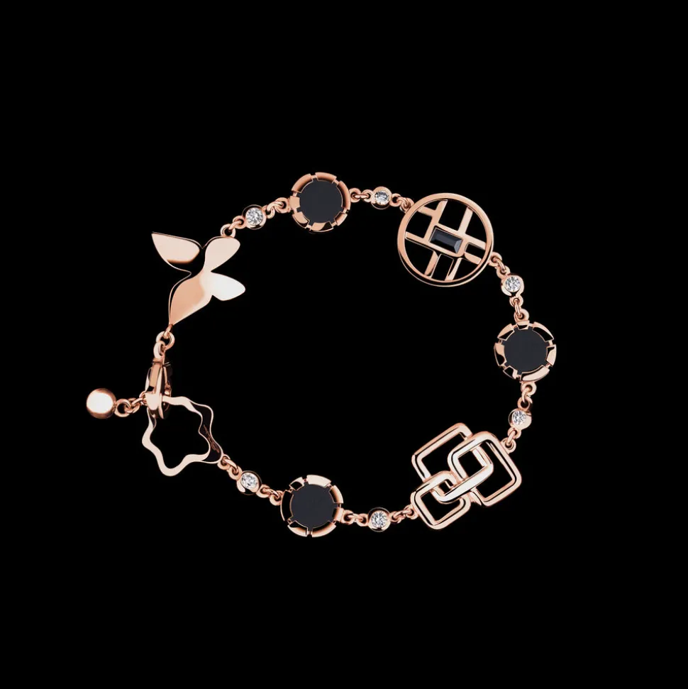 Canturi Signature Diamond and Onyx Bracelet