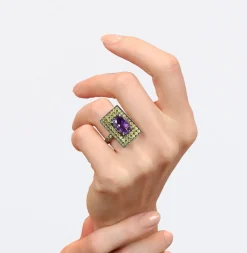 Captivo Ring (Amethyst and Yellow Sapphires)