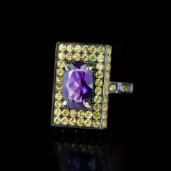 Captivo Ring (Amethyst and Yellow Sapphires)