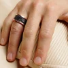 Cubism Australian Black Sapphire Ring (Wide)