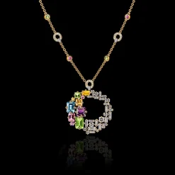 Cubism Colourburst Circular Necklace