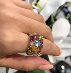 Cubism Colourburst Domed Ring
