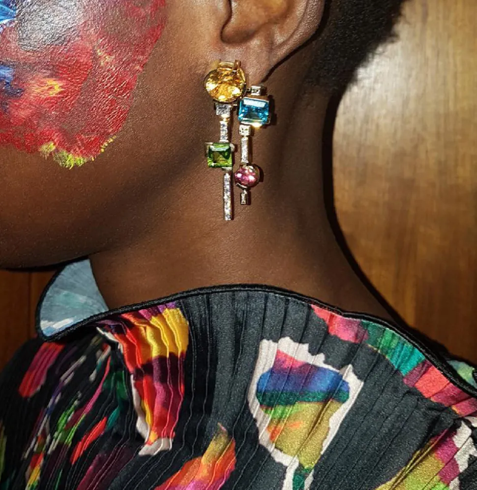 Cubism Colourburst Drop Earrings