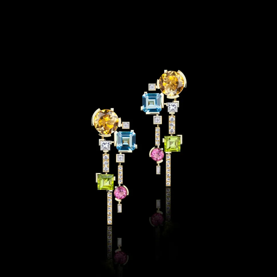Cubism Colourburst Drop Earrings