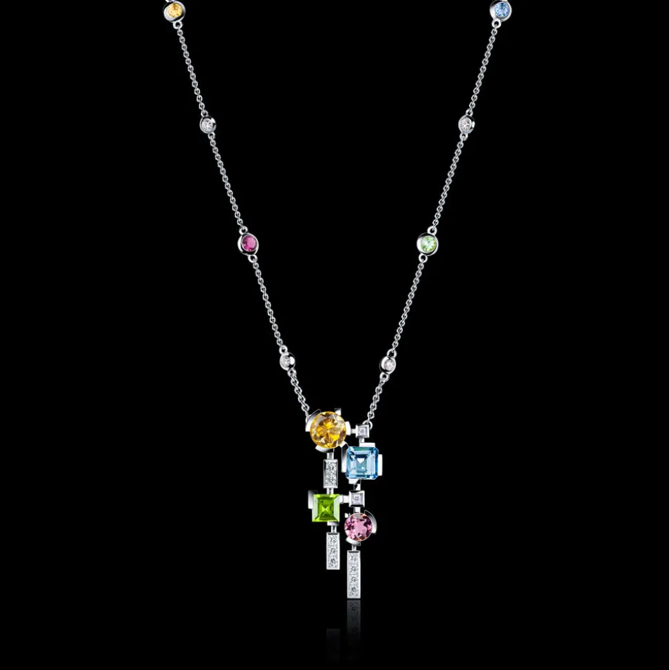 Cubism Colourburst Drop Necklace