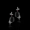 Cubism Diamond and Australian Black Sapphire Overlay Earrings