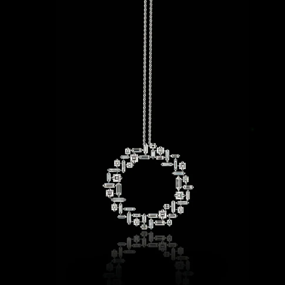 Cubism Diamond Circular Necklace