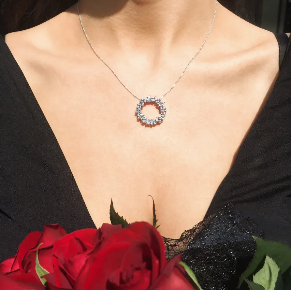 Cubism Diamond Circular Necklace
