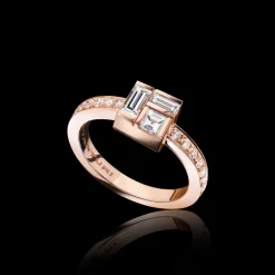 Cubism Diamond Stud Ring