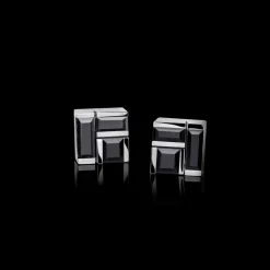 Cubism Earrings (Australian Black Sapphires)