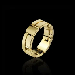 Cubism 7mm Gold Ring