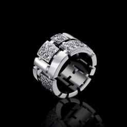 Cubism Pavé 11mm Diamond Ring