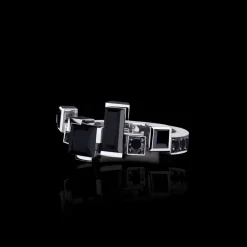 Cubism Radiant Australian Black Sapphire Ring