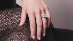 Cubism Upswept 3.20ct Oval Diamond Engagement Ring