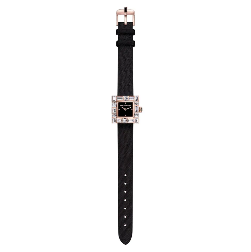 Cubism Watch | Diamond & Black Dial - Canturi Jewellery