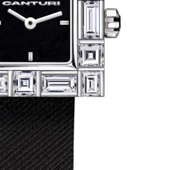 Cubism Watch | Diamond & Black Dial - Canturi Jewellery