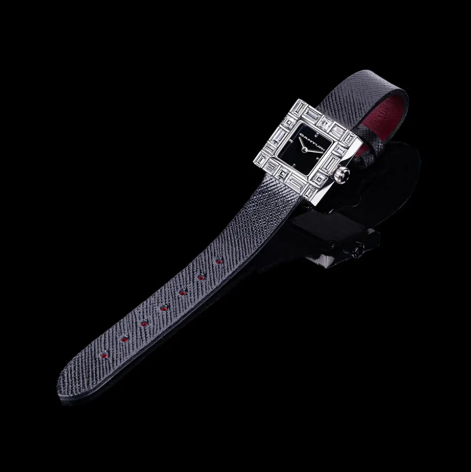 Cubism Watch | Diamond & Black Dial - Canturi Jewellery