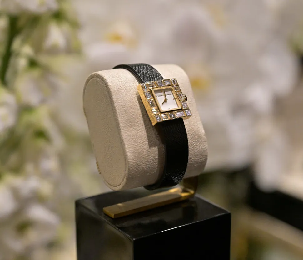 Cubism Watch | Diamond & White Dial