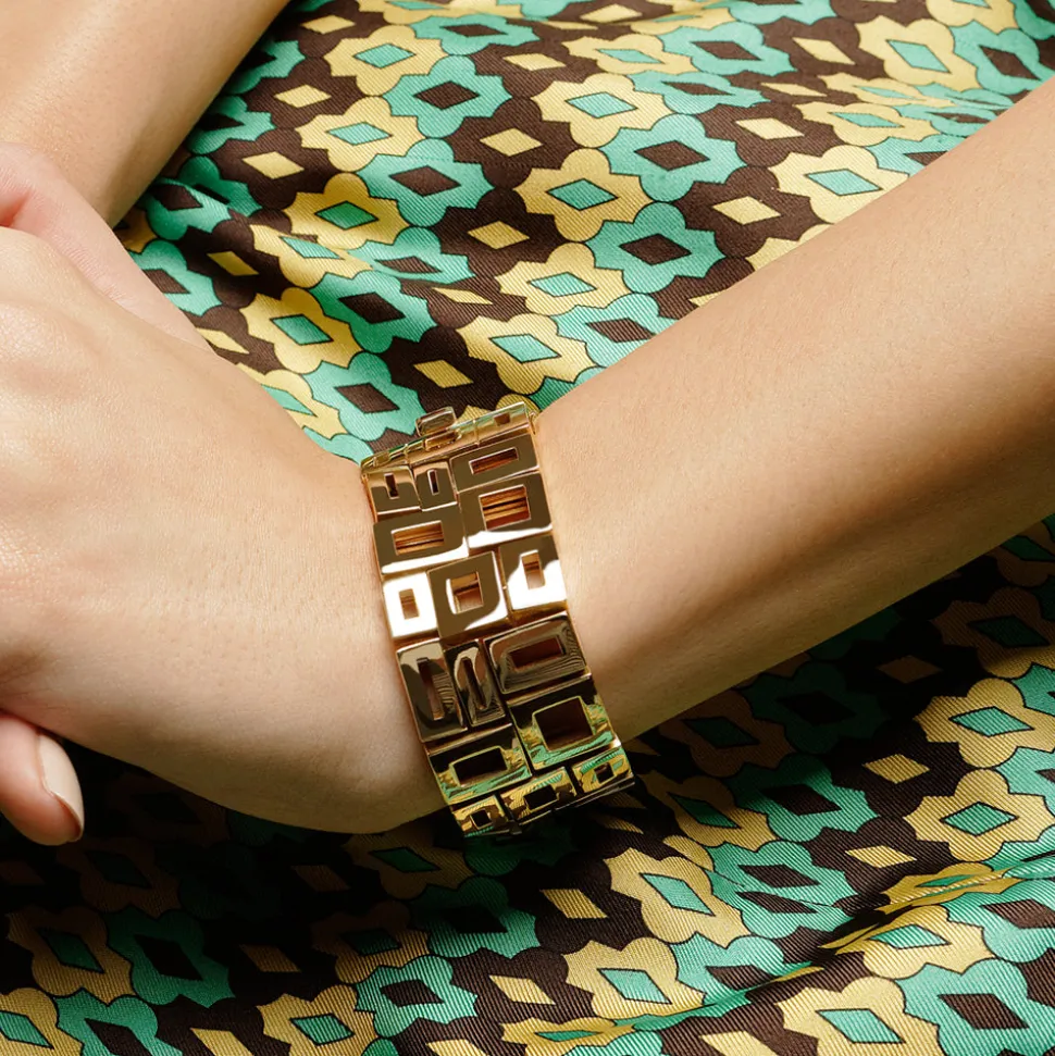 Geometric 3 Row Bracelet