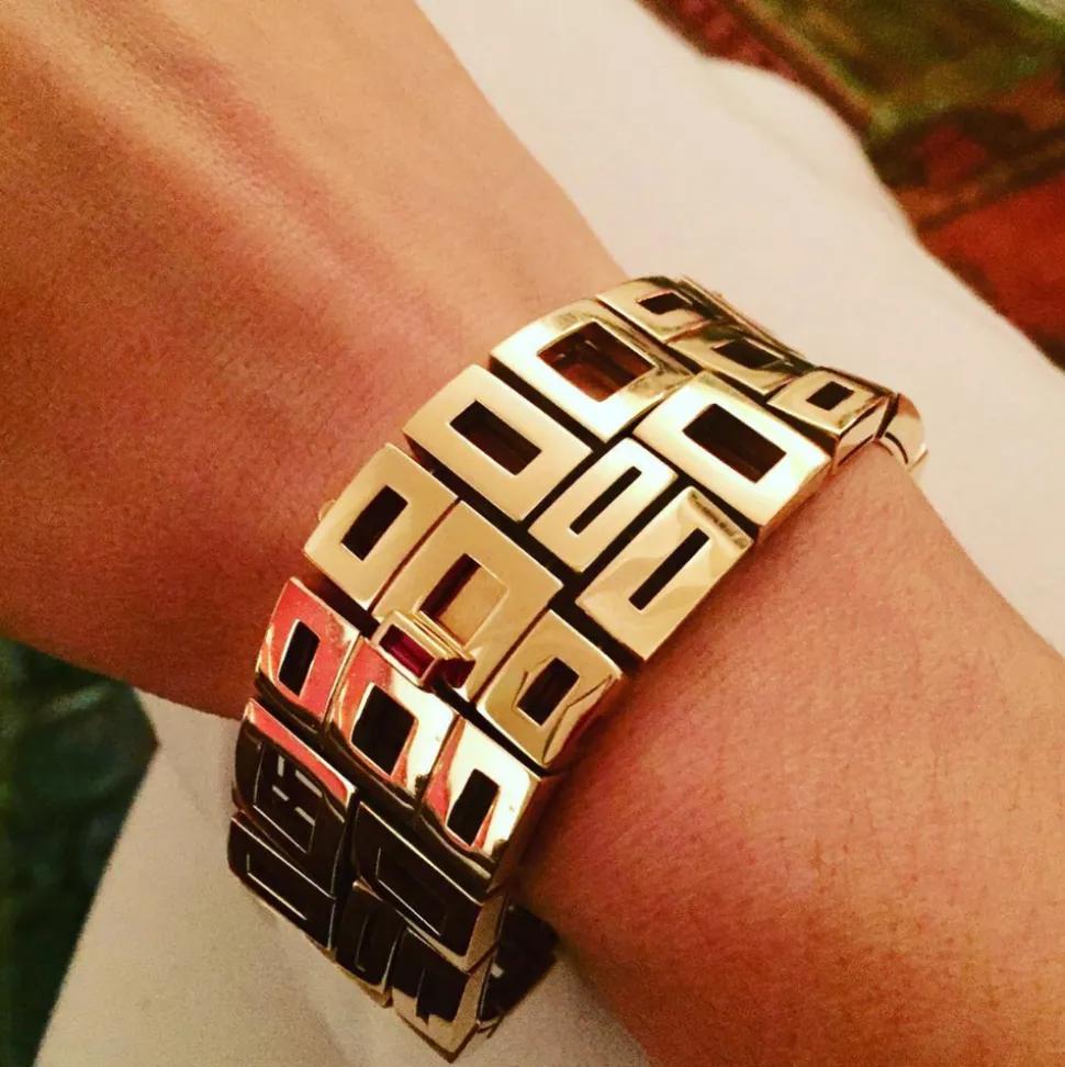 Geometric 3 Row Bracelet