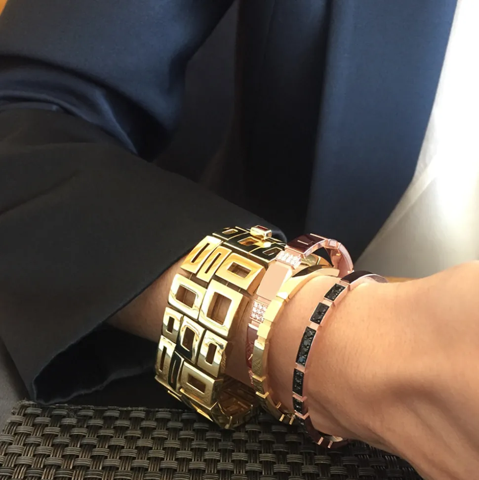 Geometric 3 Row Bracelet