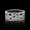 Geometric 3 Row Diamond Bracelet