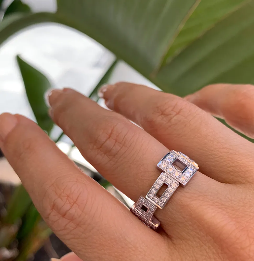 Geometric Diamond Ring