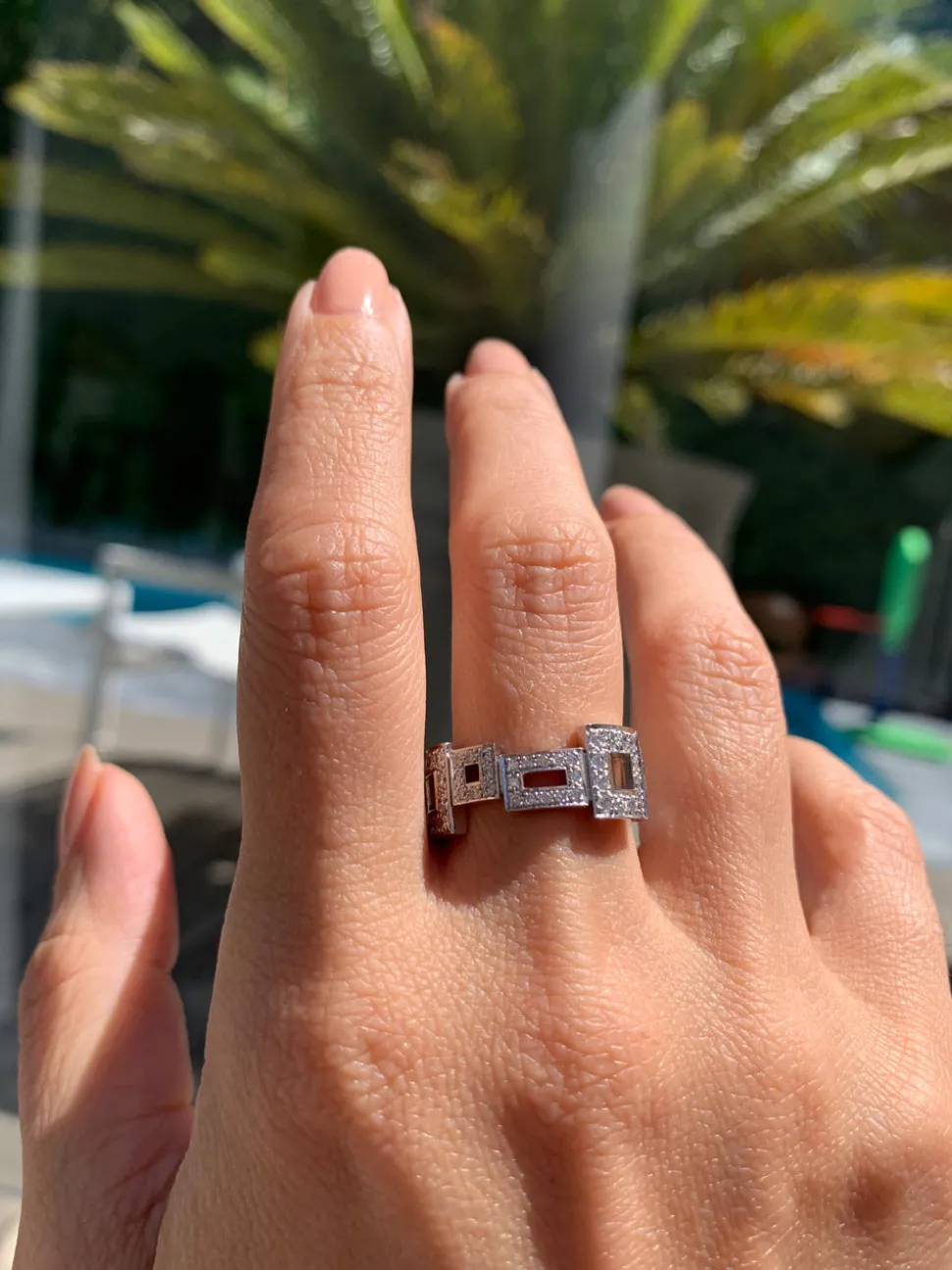 Geometric Diamond Ring