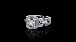 Metropolis 1.03ct Cushion Diamond Engagement Ring