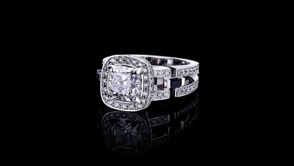 Metropolis Engagement Ring | 1.51ct Cushion Diamond - Canturi Jewellery