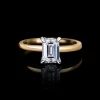 Micro 1.50ct Emerald Diamond Engagement Ring