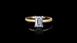 Micro 1.50ct Emerald Diamond Engagement Ring