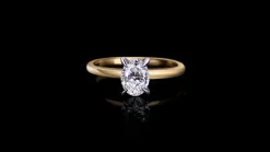 Micro 1.17ct Oval Diamond Engagement Ring