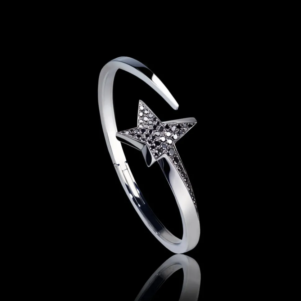 Odyssey Diamond Star Bangle (Black Diamonds)