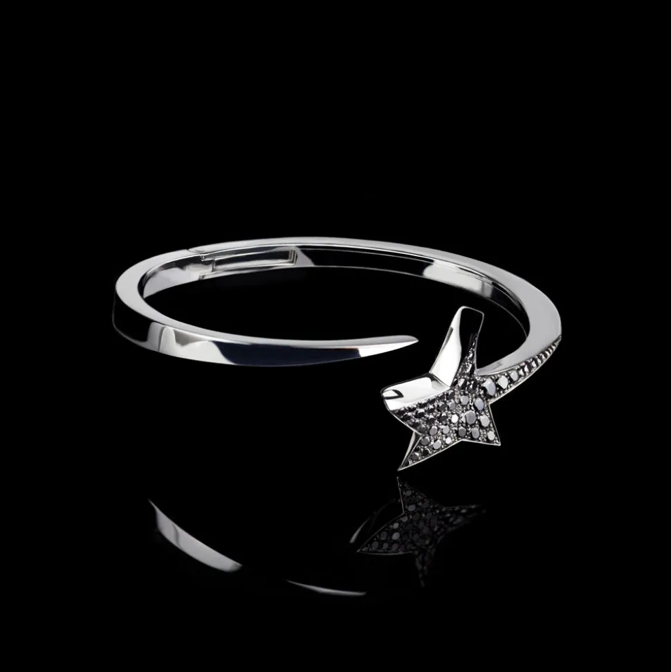Odyssey Diamond Star Bangle (Black Diamonds)