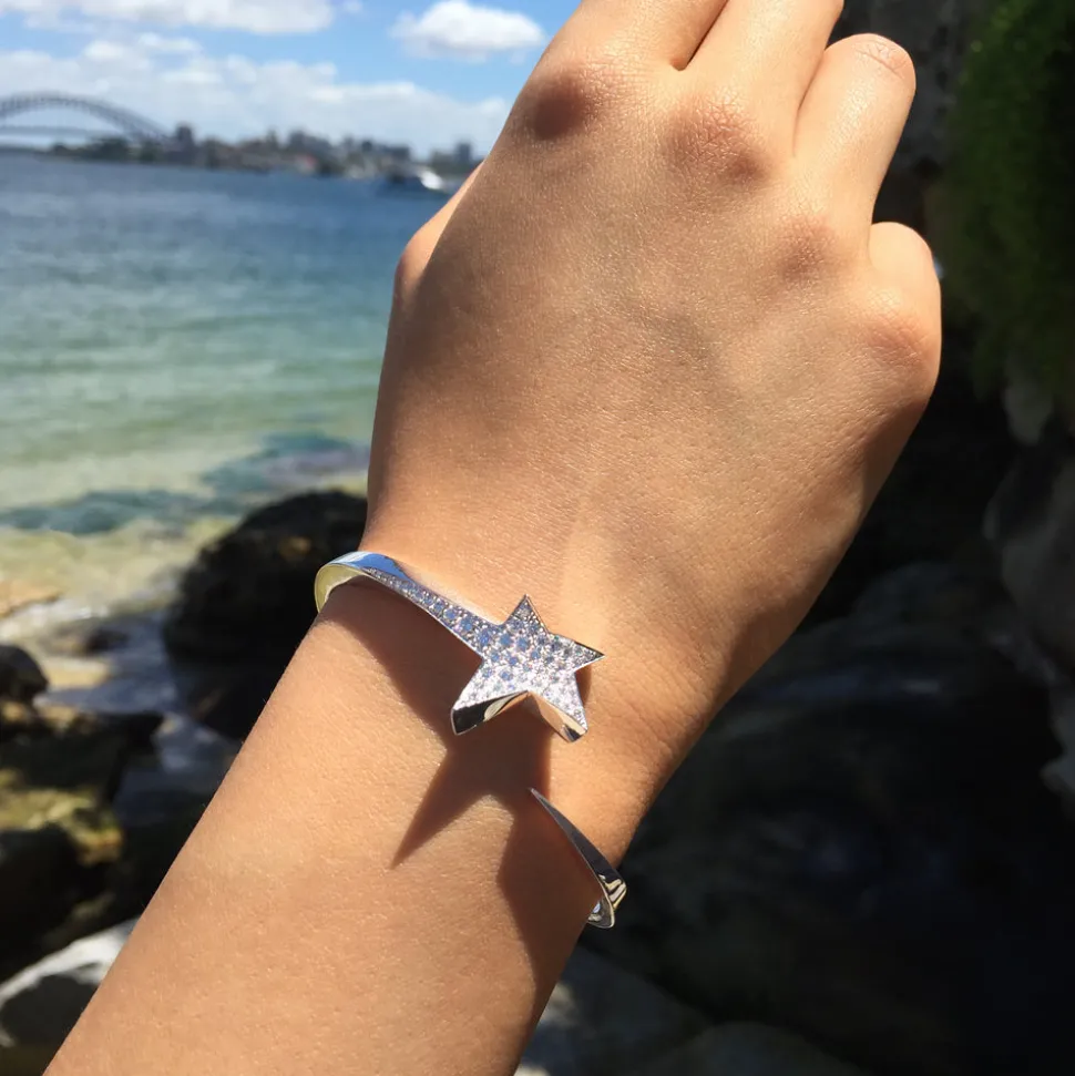 Odyssey Diamond Star Bangle (White Diamonds)