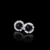 Regina Black Agate Earrings