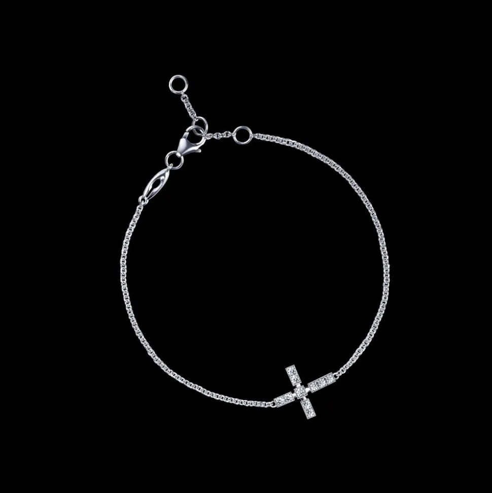 Regina Diamond Cross Bracelet