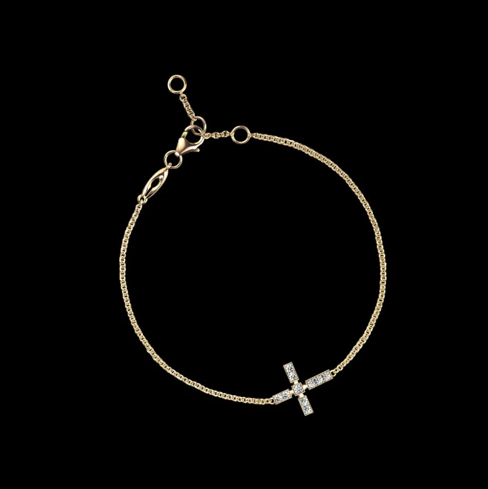 Regina Diamond Cross Bracelet