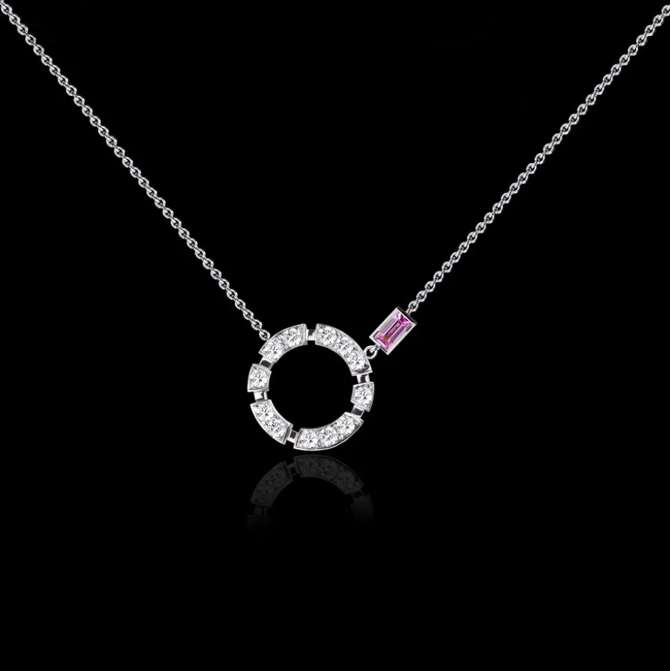 Regina Diamond Necklace (Pink Sapphire)