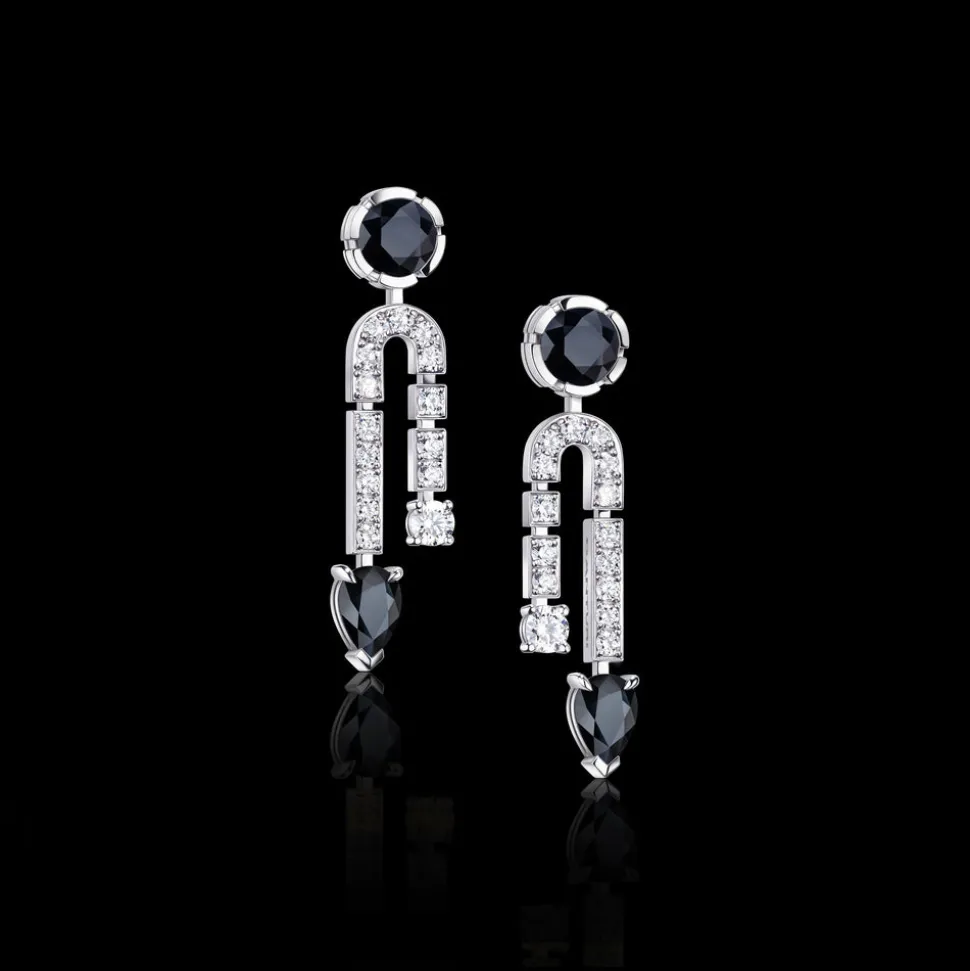 Regina Drop Earrings | Diamonds & Australian Black Sapphires