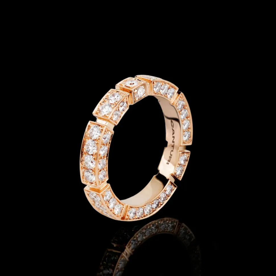Regina 3mm Ring (Full Set Diamonds + One Side)