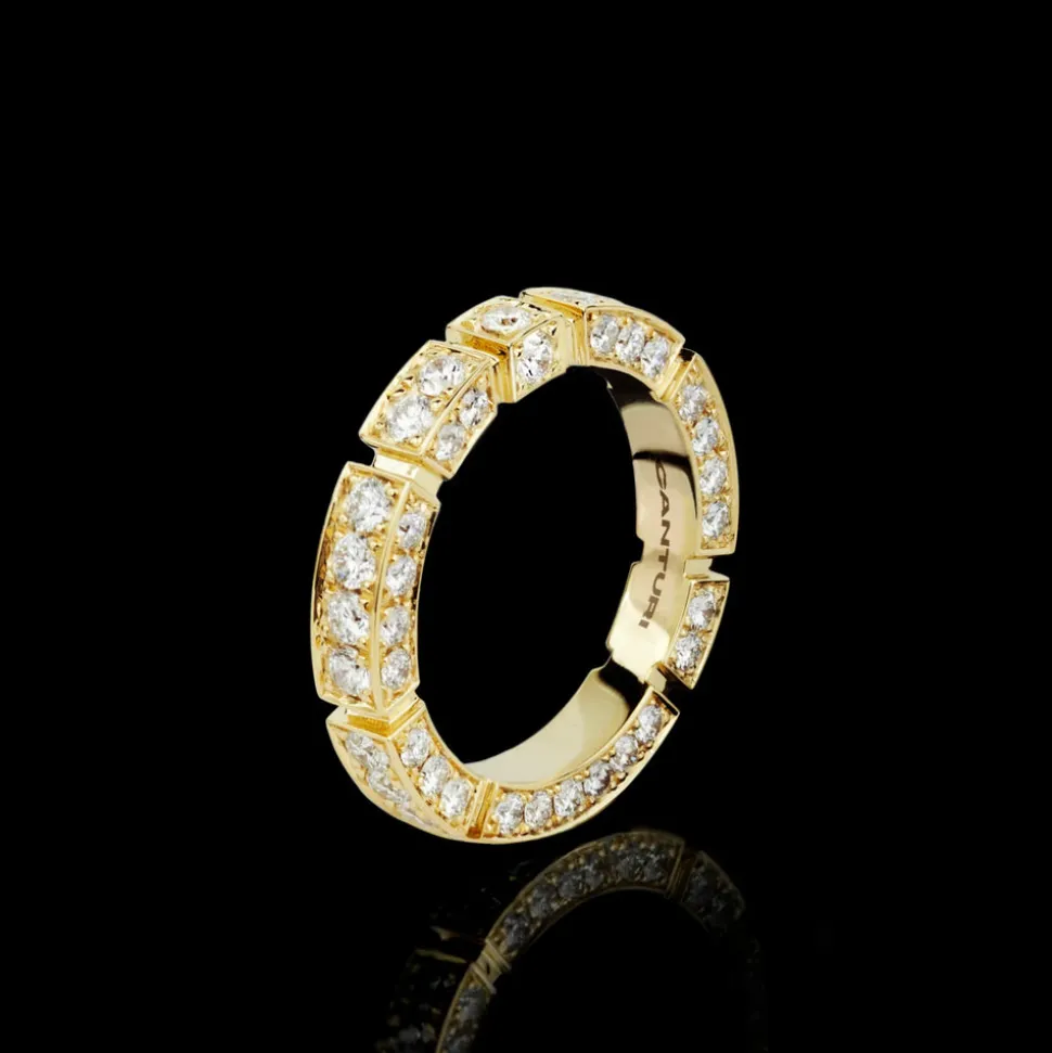 Regina 3mm Ring (Full Set Diamonds + One Side)