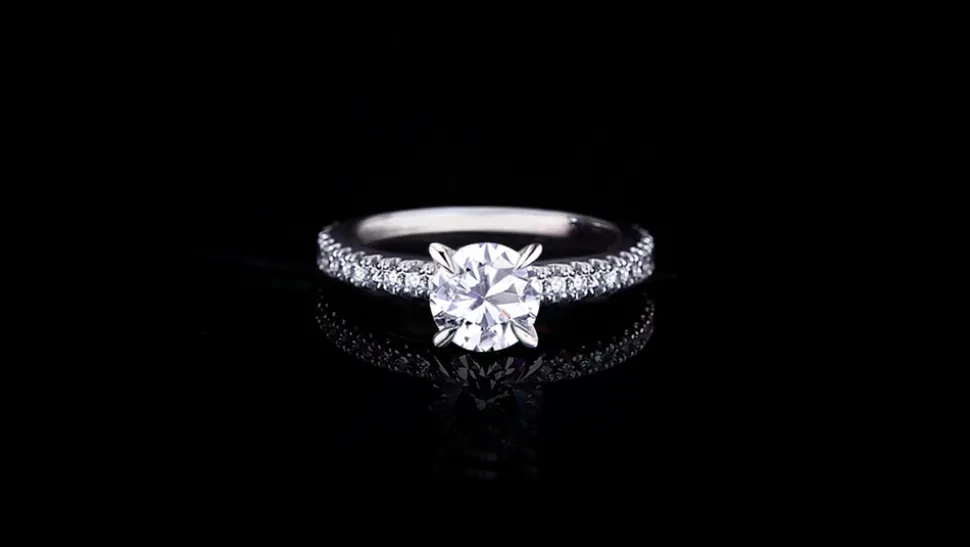 Renaissance Engagement Ring | 1.01ct Round Brilliant Diamond